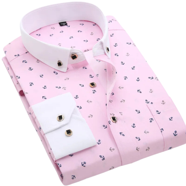 Camisa Slim manga longa, Estampa Fina. - Imagem 9