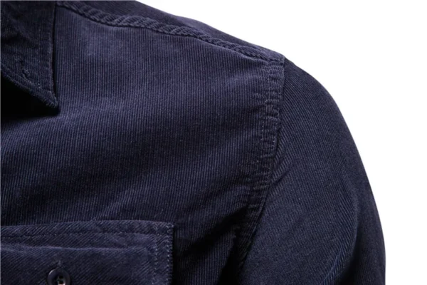 Camisa Masculina,  100% Algodão, Veludo, Slim. - Imagem 7