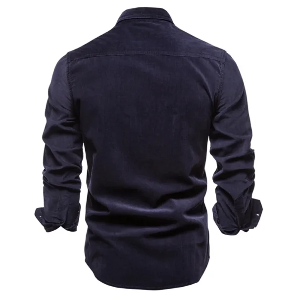 Camisa Masculina,  100% Algodão, Veludo, Slim. - Imagem 4