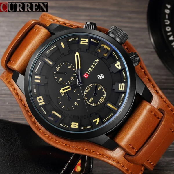 Relógio Curren Masculino de quartzo impermeável, Moda luxo. - Imagem 2