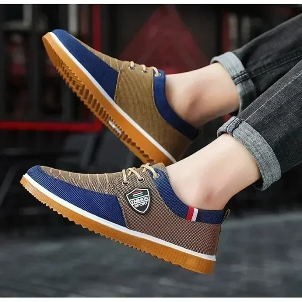 Sapatênis Masculinos mocassins vulcanizados, malha Leve. - Imagem 6