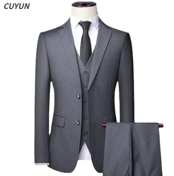 Terno Slim 3 peças 2 conjuntos, Jaqueta, Colete, Calça, Clássicas formais